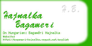 hajnalka bagameri business card